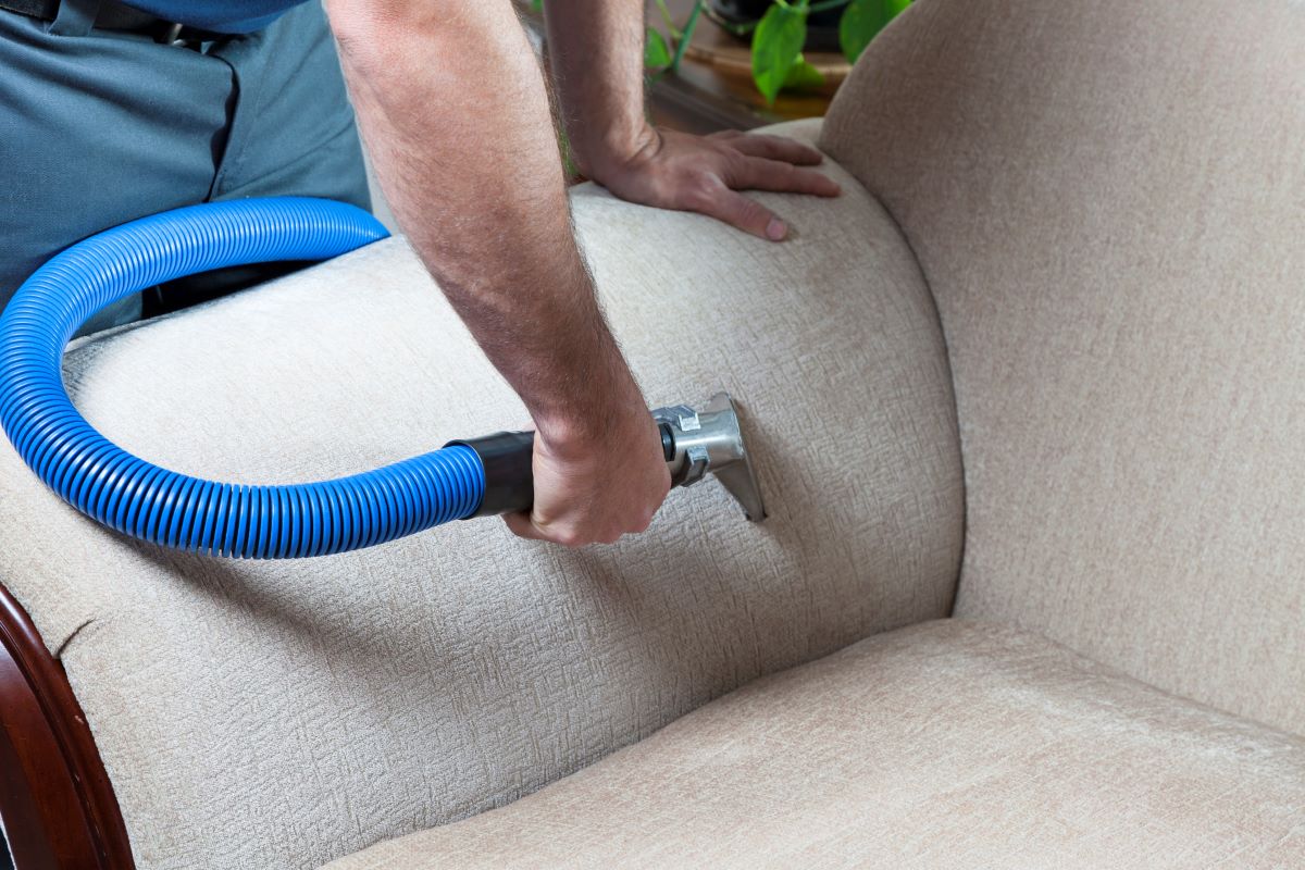 steam cleaning a couch