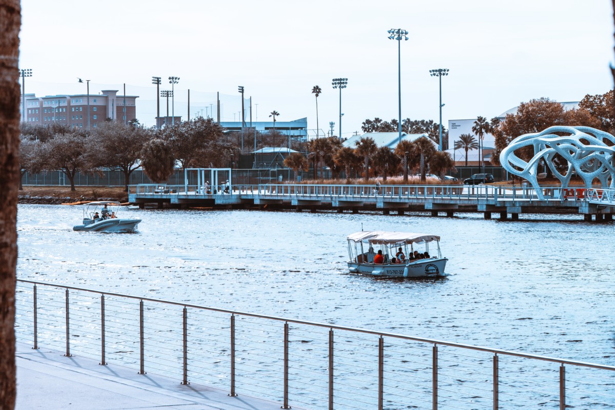 waterfront view in the tampa area with boats