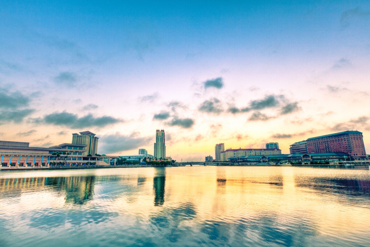 view of downtown tampa from afar