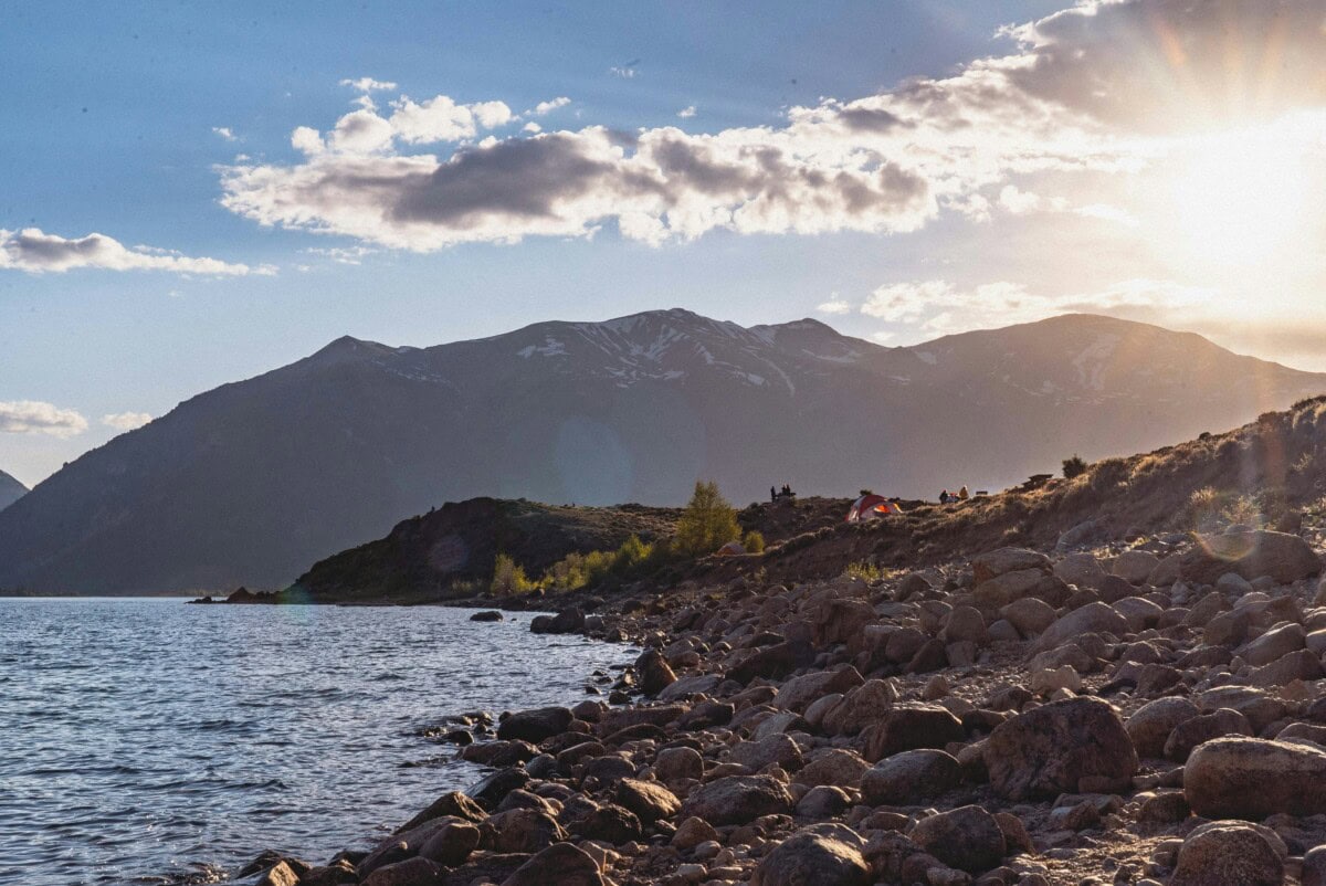 twin lakes in colorado on a sunny day