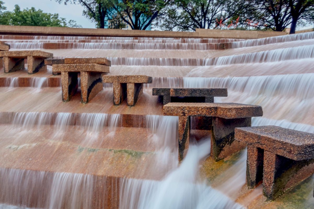 fort worth water gardens near dallas