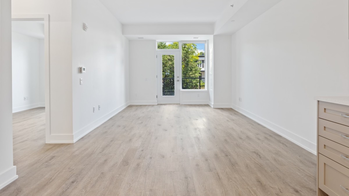 empty unit during a virtual apartment tour