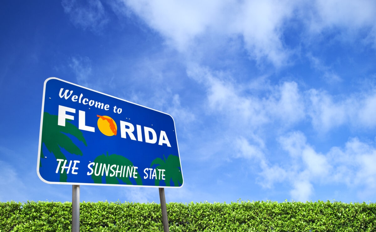 welcome to florida sign